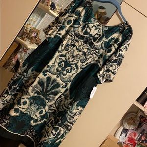 Green white new dress